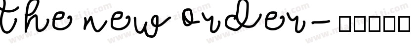 the new order字体转换